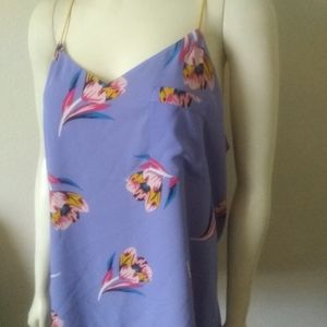 2in1 Reversible Spaghetti Strap 2 different Prints Women Top Sz M/L